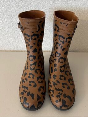 Hunter Original Refined Short Leopard Women's Rain Boots Size 7